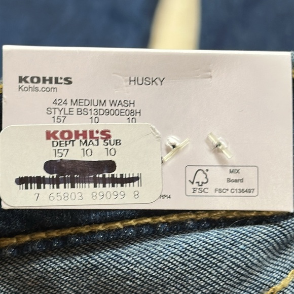 Sonoma Flexwear Straight Five Pocket Medium Wash Adjustable Boys Jeans 8 H NWT - Picture 7 of 8